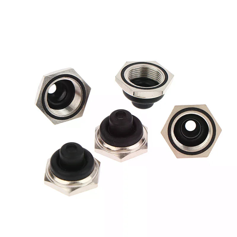 5Pcs M12 Toggle Switch Waterproof Cap Hex Metal Edge Switch Waterproof Cap Richie's
