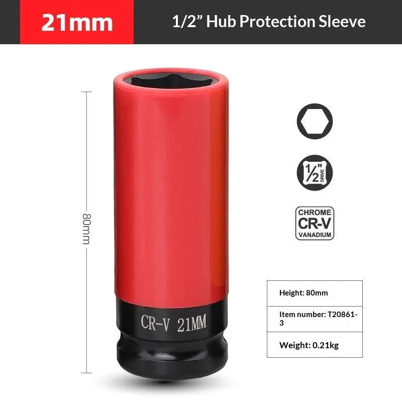1/2" Drive Wheel Protector Socket CR-V Steel 17–22mm Impact Socket Tool Richie's A3