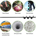 Spiral Garden Auger Drill Bit for Planting Bulbs & Soil Garden Auger Drill Bit Richie's