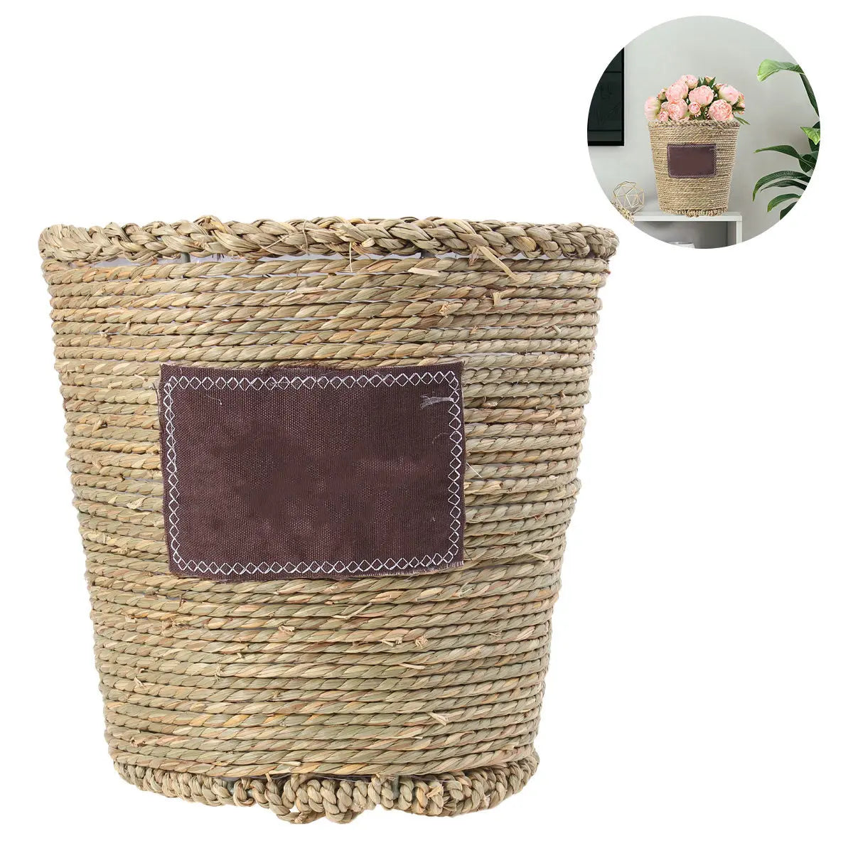 Large Rattan Woven Flowerpot – Boho Vine Planter Basket Décor Woven Planter Basket Richie's
