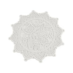 Lace Embroidered Round Coaster – Retro Vintage Cloth Dining Mat Embroidered Coaster Richie's -White-2 One Size