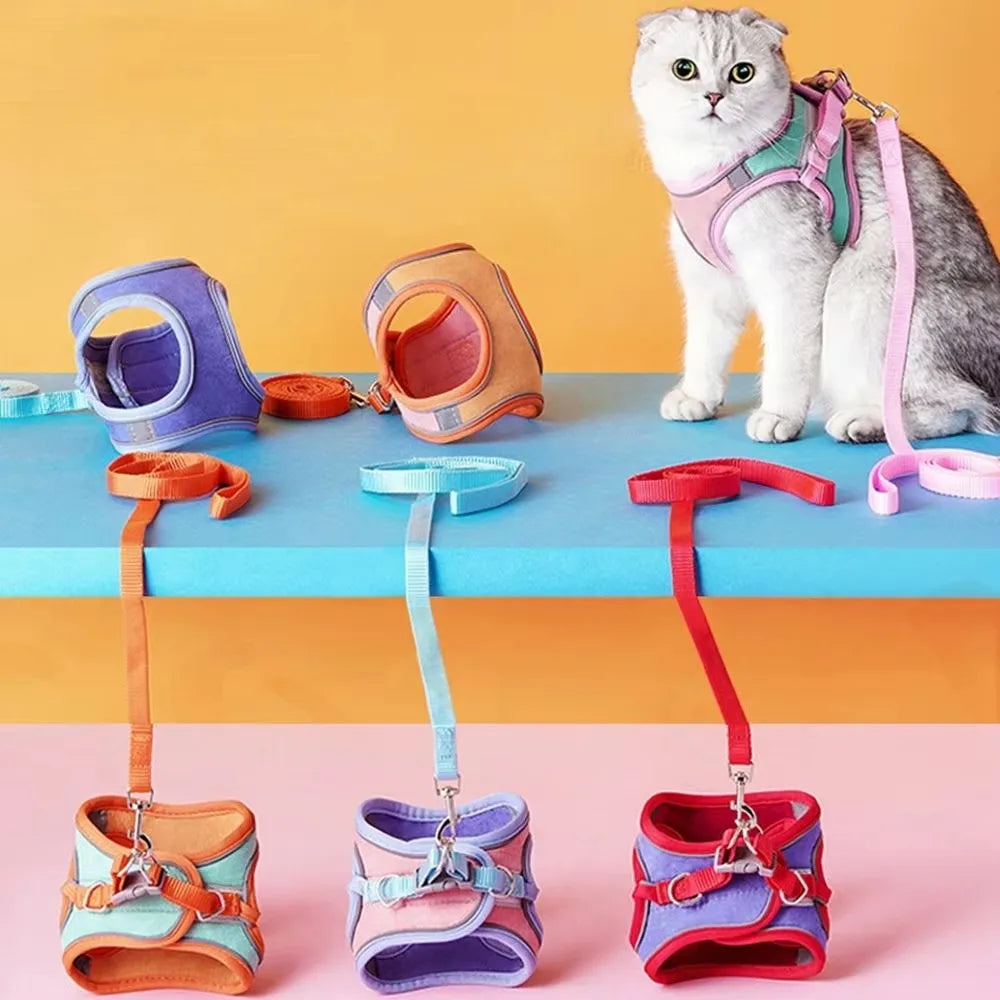 Soft Vest Cat Harness Adjustable Escape Proof Dog Leash S/M/L Pet Vest Harness Richie's