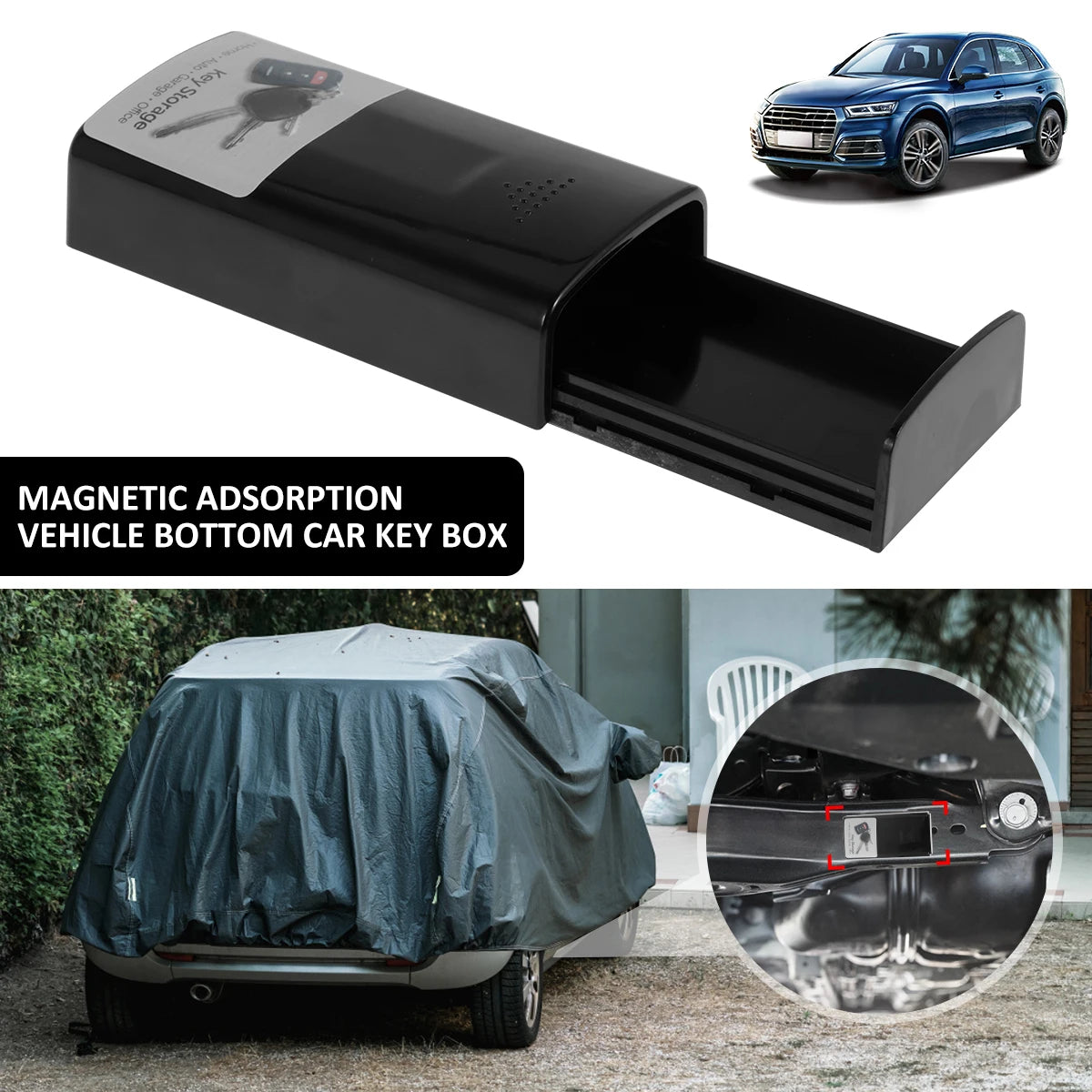 Magnetic Hidden Key Box – Secure Car & Home Spare Key Holder Magnetic Key Holder Richie's
