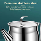 Stainless Steel Oil Strainer Pot 1200ml Grease Container Oil Strainer Pot Richie's