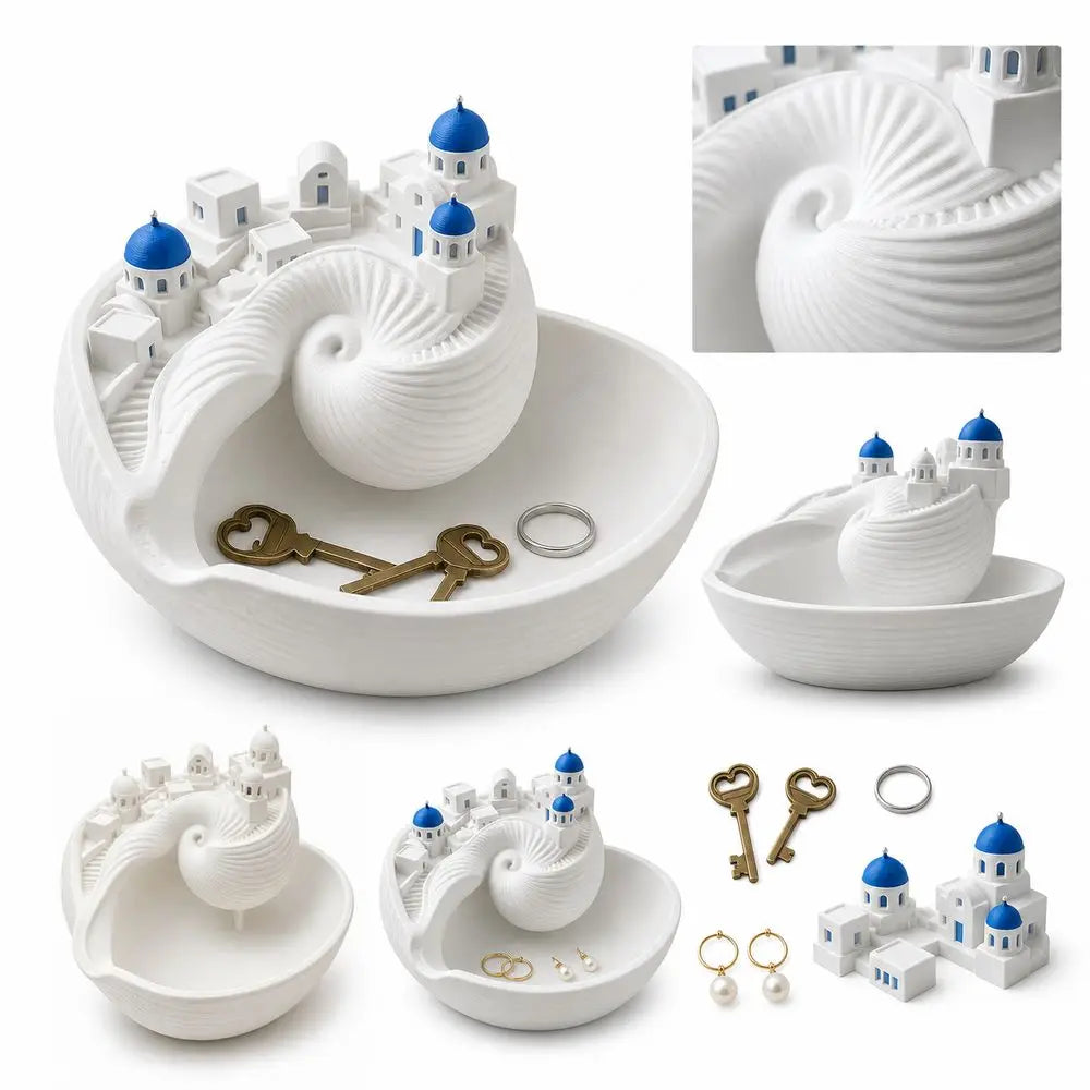 Conch Shell Catchall Bowl Spiral Divider Desktop Organizer Tray Decorative Organizer Tray Richie's