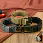 Unisex Canvas Pin Buckle Belt – Outdoor Sports Eyelet Belt Canvas Belt Richie's