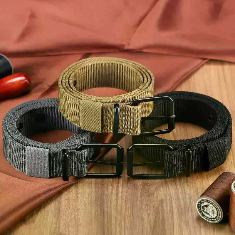 Unisex Canvas Pin Buckle Belt – Outdoor Sports Eyelet Belt Canvas Belt Richie's