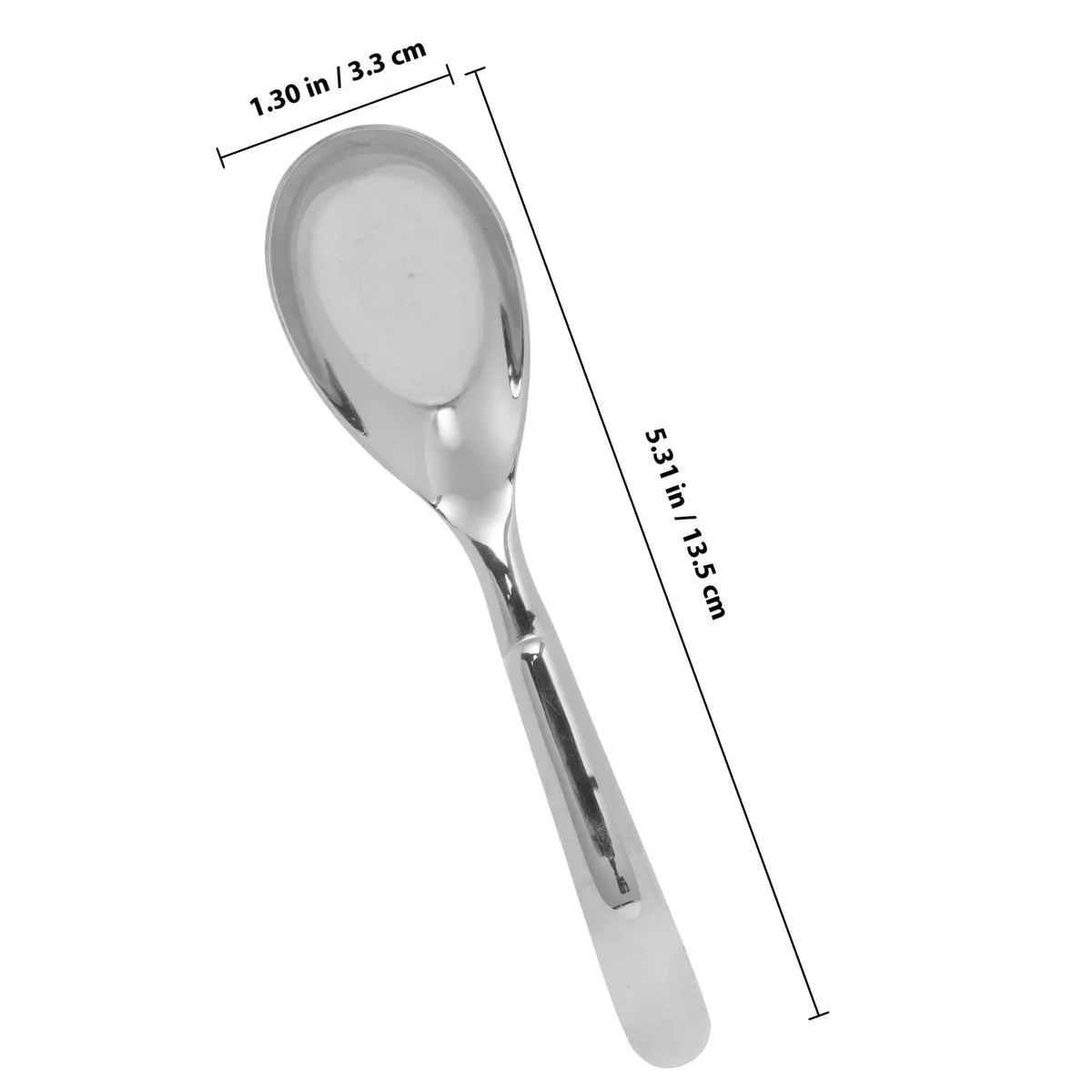 Stainless Steel Soup Spoon 6.6" Round Head Long Handle Mirror Finish Kitchen Soup Spoon Richie's 13.5X3.3X2.8CM