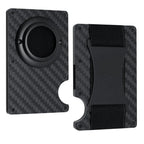 Zeeker Men's Metal Wallet | AirTag Bracket & RFID Blocking Metal Card Wallet Richie's carbon fibre 1