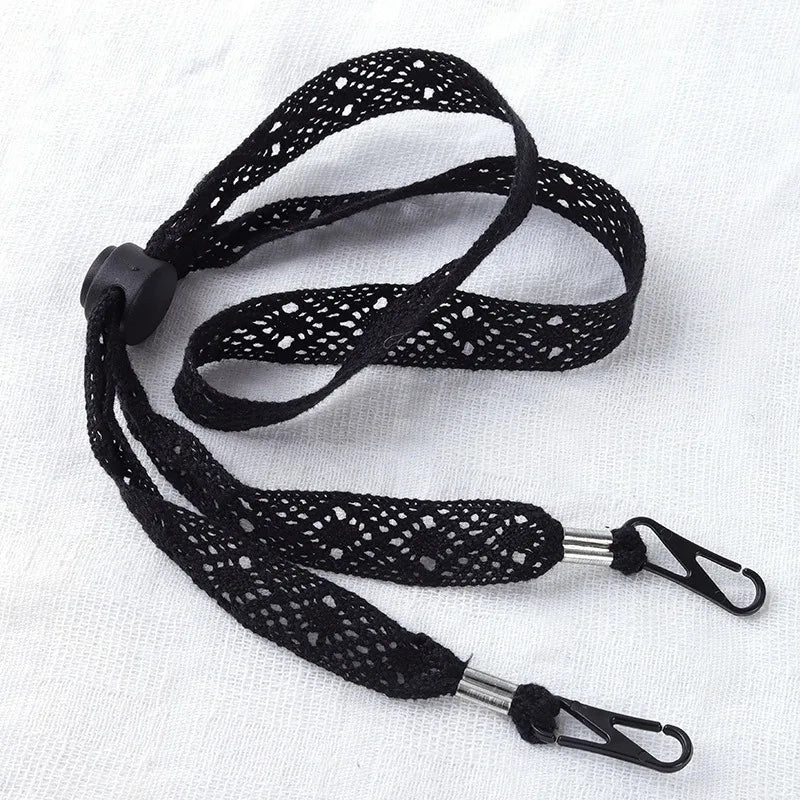 Elastic Hat Retainer Windproof Chin Strap & Adjustable Hat Cord Hat Chin Strap Richie's black 1PCS