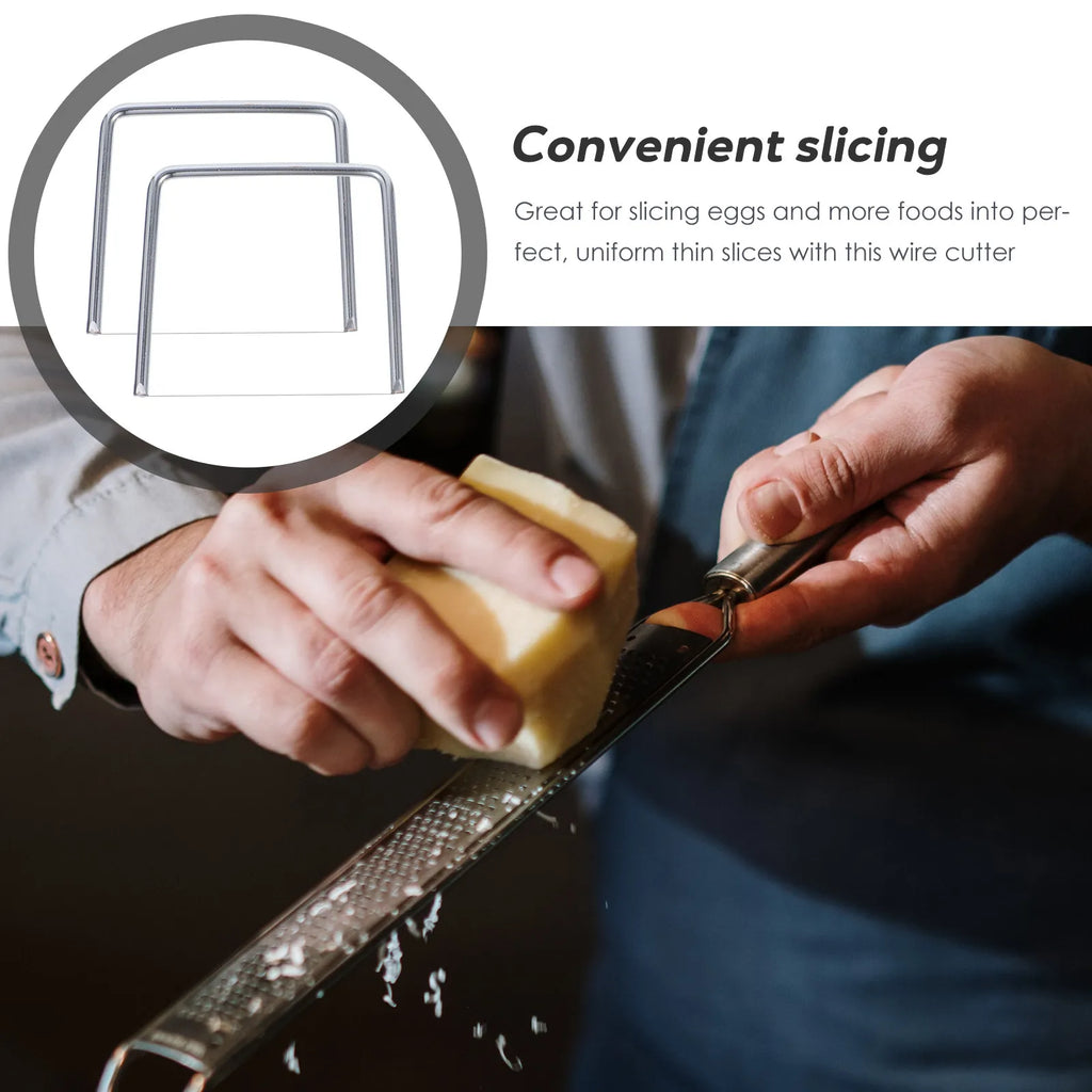 2-Pack Wire Cheese Slicer Stainless Steel Ergonomic Grip Wire Cheese Slicer Richie's