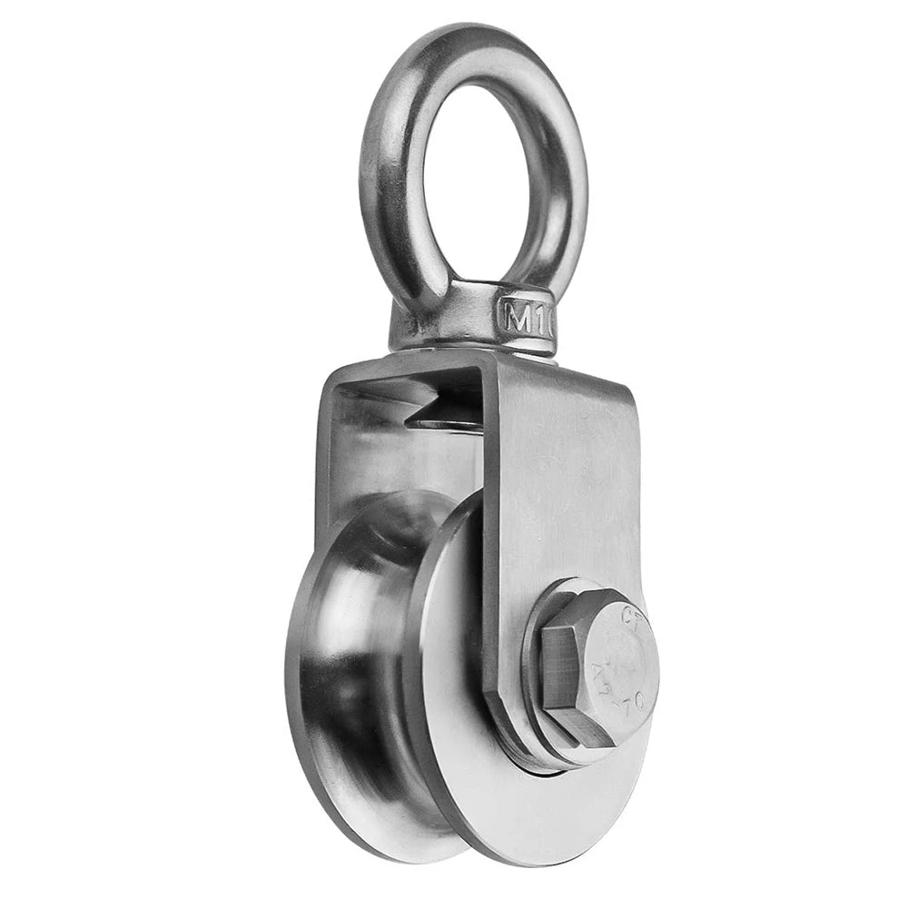304 Stainless Steel Swivel Pulley – 350KG Heavy Duty Duplex Bearing Swivel Pulley Block Richie's 280 Kg China Mainland U Type Swivel Pulley