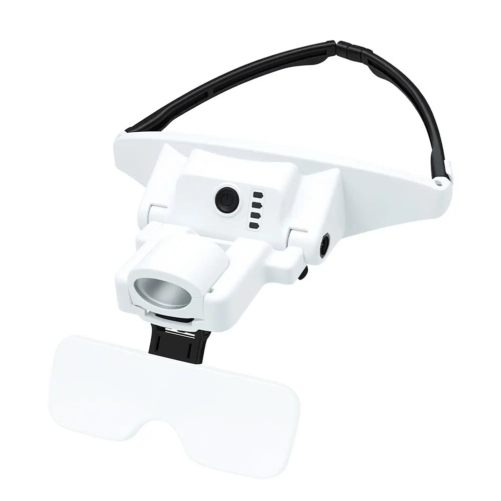 Rechargeable LED Headband Magnifier – 6 Lenses & 3 Lights Headband Magnifier Richie's 1pcs