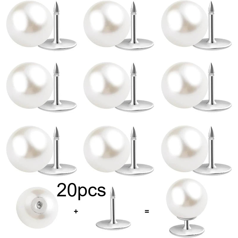 Imitation Pearl Snap Buttons No-Sew Detachable 10/20/30 Pcs Sewing Buttons Richie's 20pcs