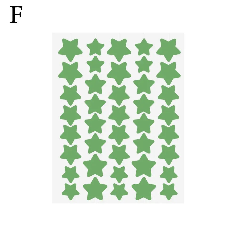40pcs Star-Shaped Hydrocolloid Pimple Patches – Colorful Cover Pimple Patches Richie's green 40pcs