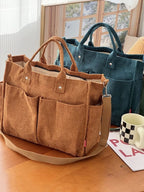 Warm Corduroy Tote Bag – Spacious Shoulder & Crossbody Bag Corduroy Tote Bag Richie's