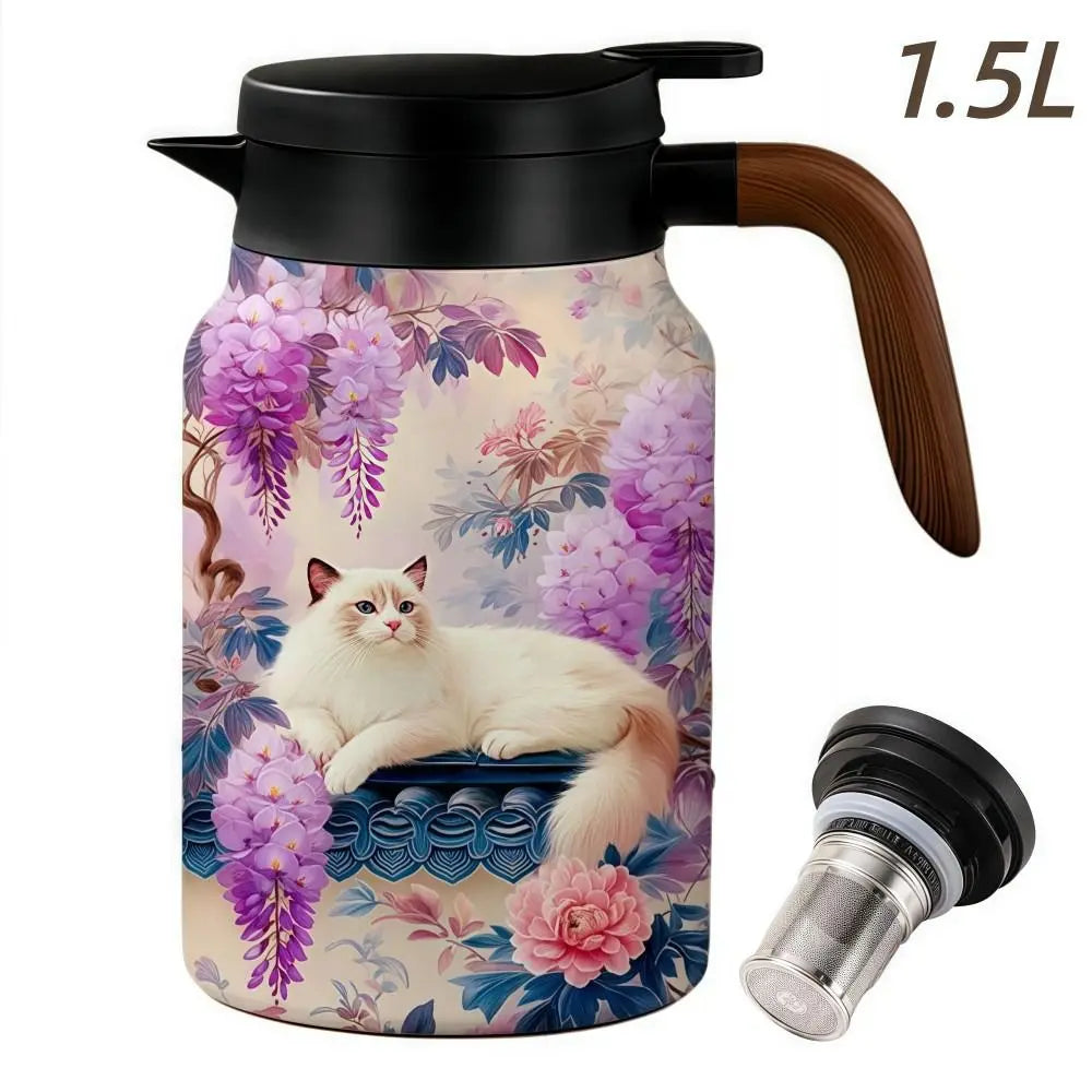 Vintage Floral Teapot with Infuser – 1.5L Stainless Steel Insulated Teapot Richie's