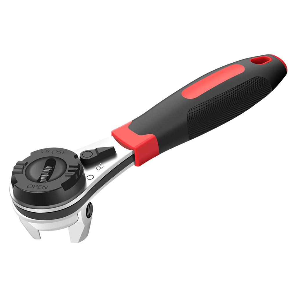 Heavy Duty Adjustable Ratchet Wrench – Non-Slip Steel Socket Ratchet Wrench Richie's about 20x4.8x5cm 1pc