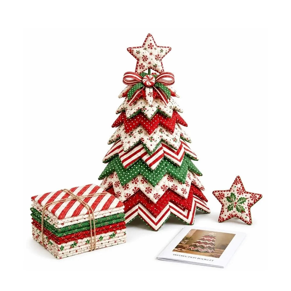 Quilted Patchwork Fabric Christmas Tree Kit – Freestanding DIY Christmas Craft Kit Richie's 20cm 2