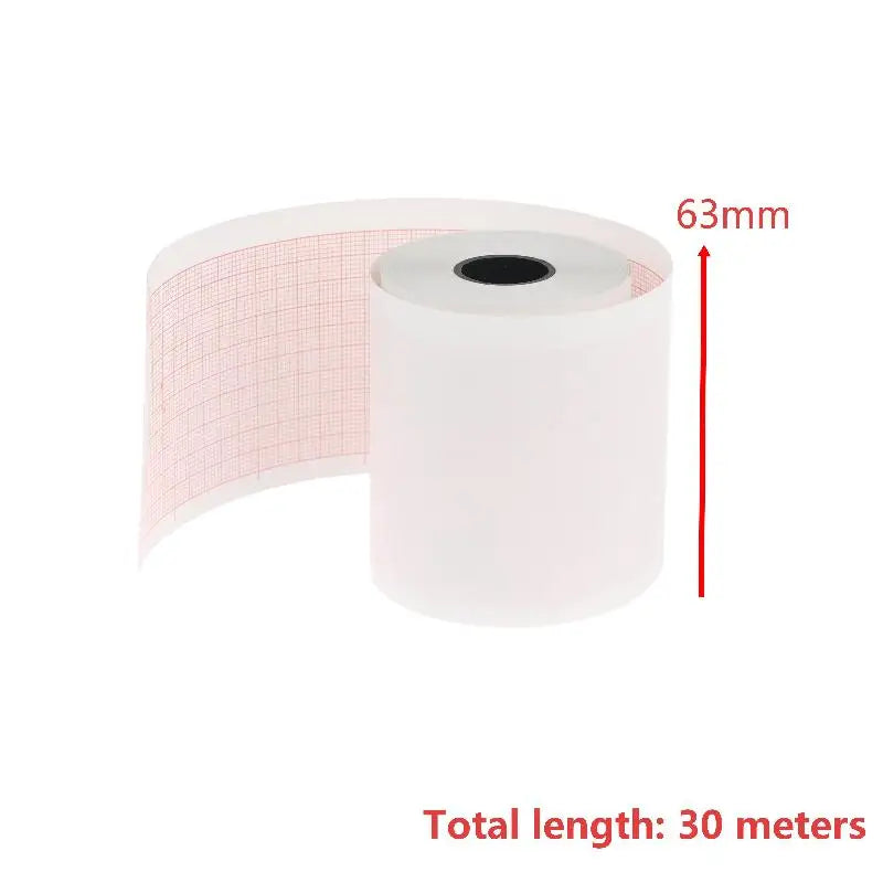 Thermal ECG Printer Paper Roll – Clear Grid 50/63/80/110mm ECG Printer Paper Richie's A2 63x30