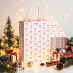 Pink Bow Paper Gift Bags with Handles | Party Favor Bags 6/10pk Paper Gift Bags Richie's