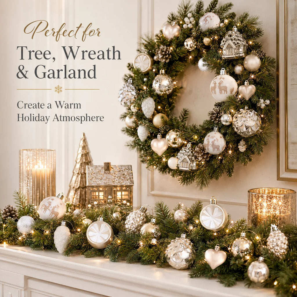 40-Piece Christmas Ball Ornaments – Festive Tree Decorations Christmas Ornament Set Richie's