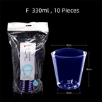 Clear Plastic Disposable Cups | Transparent Mousse Cups 10/20pk Disposable Cups Richie's F 330ml 10pcs