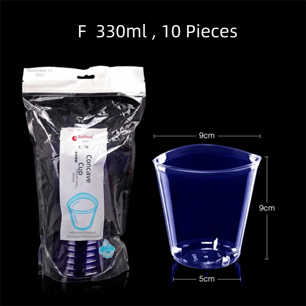 Clear Plastic Disposable Cups | Transparent Mousse Cups 10/20pk Disposable Cups Richie's F 330ml 10pcs