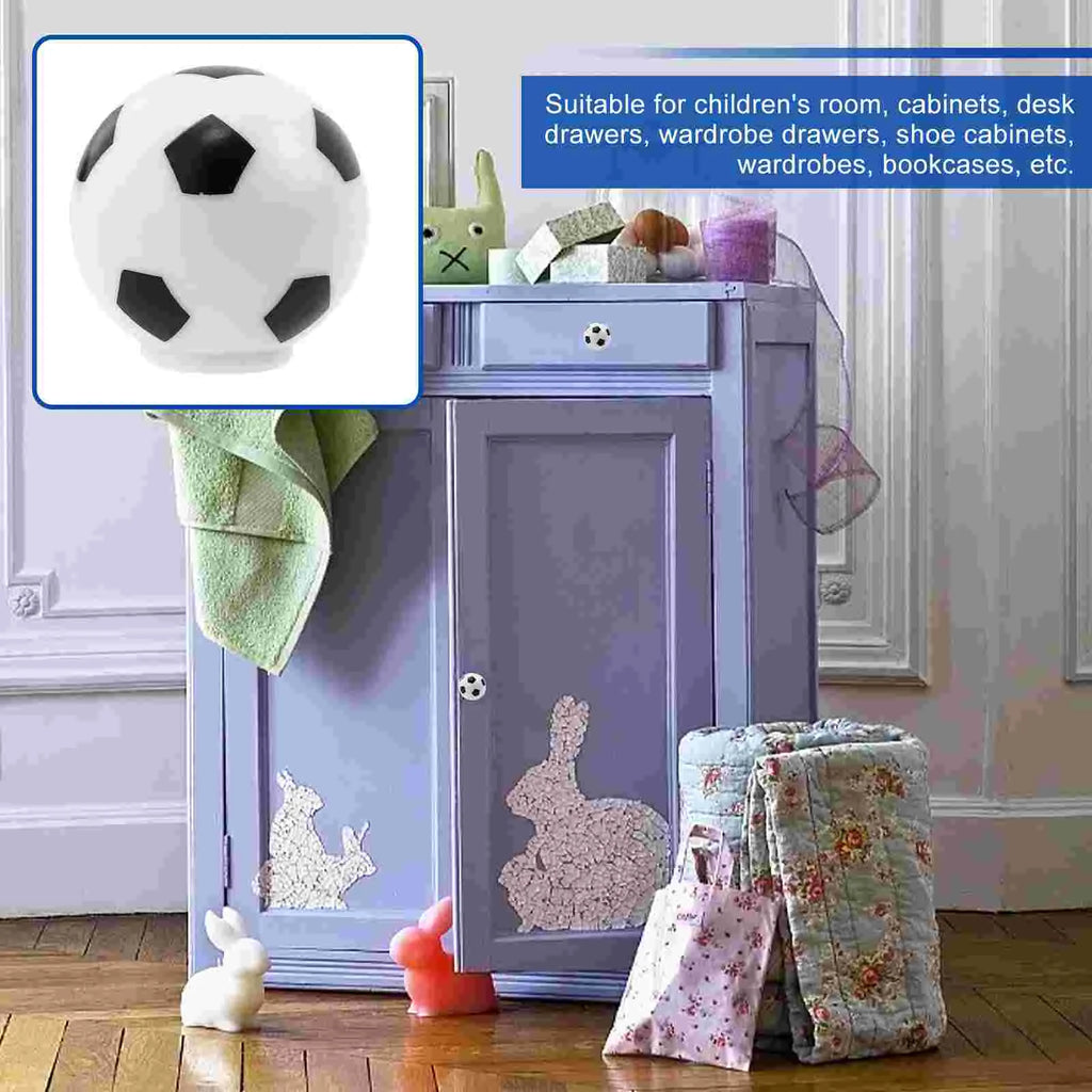 5-Pack Soccer Football Cabinet Knobs Kids Room Drawer Pulls Cabinet Knobs Richie's