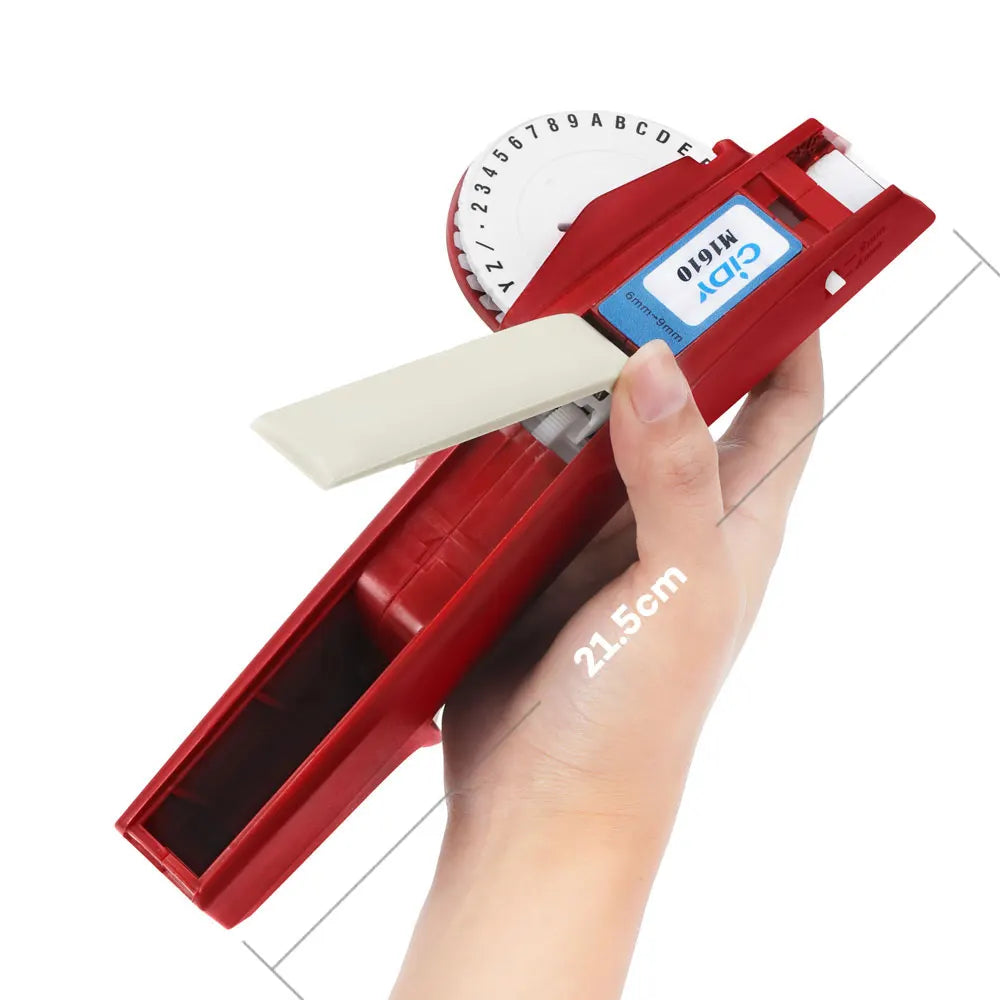 CIDY M1610 Manual Label Maker with 2 Refill Tapes – 6/9mm Embossed Manual Label Maker Richie's