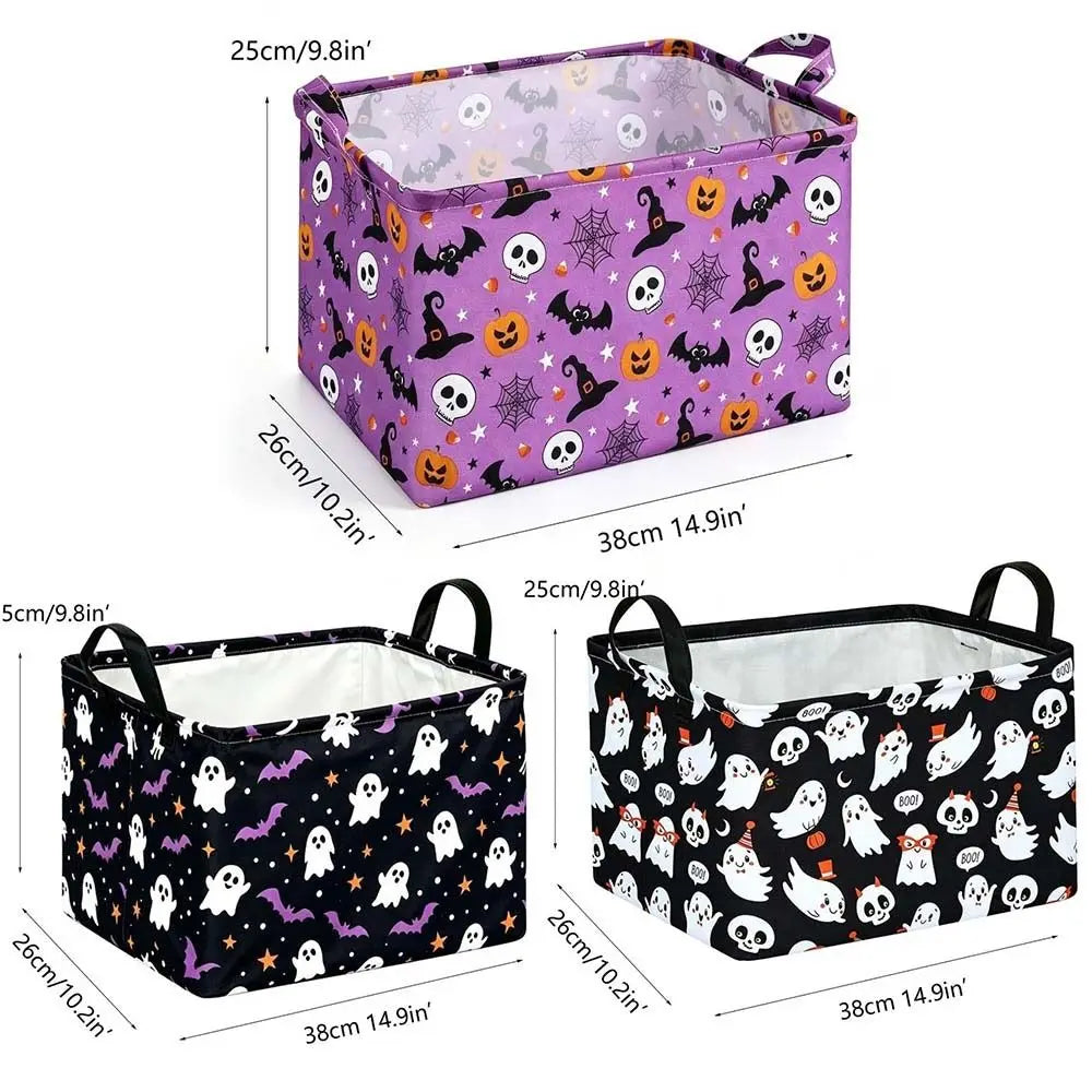 Halloween Storage Basket Foldable Bat Bin Large Capacity Halloween Storage Basket Richie's
