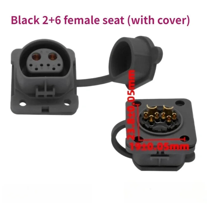 Iron Tower M28 Male Elbow EV Charging Waterproof Connector EV Charging Connector Richie's Black Seat 1PCS