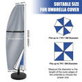 APWIKOGER Patio Umbrella Cover Waterproof Anti-UV with Zipper Patio Umbrella Cover Richie's gray 205cm