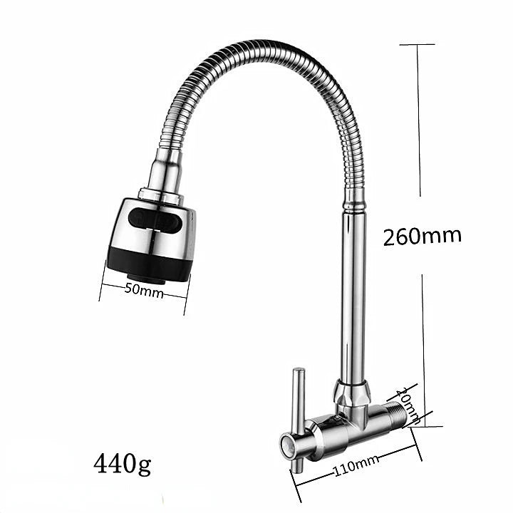 Rotatable Single Cold Kitchen Sink Faucet – Chrome Finish Kitchen Sink Faucet Richie's HJ-159