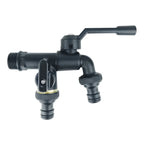 Black Brass Anti-Freeze Outdoor Faucet Dual Outlet 3/4 Inch Outdoor Garden Faucet Richie's
