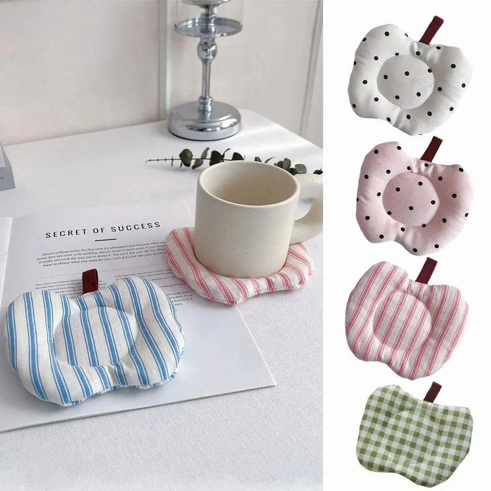 Apple Shape Cotton Coaster – Heat Resistant Washable Table Mat Kitchen Coaster Mat Richie's