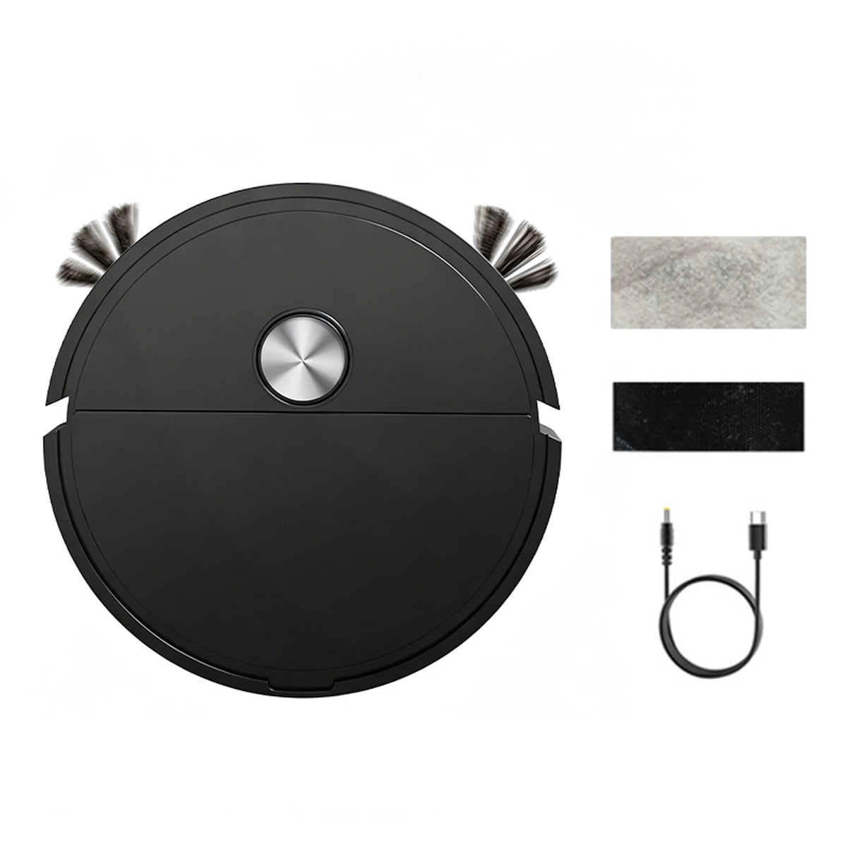 Mini 3-in-1 Robot Vacuum – Sweep, Mop & Suction for Car & Home Robot Vacuum Cleaner Richie's Black 100V-240V EU Plug