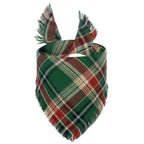 Plaid Dog Bandana with Tassel Edges – Washable Pet Scarf Dog Bandana Richie's 04