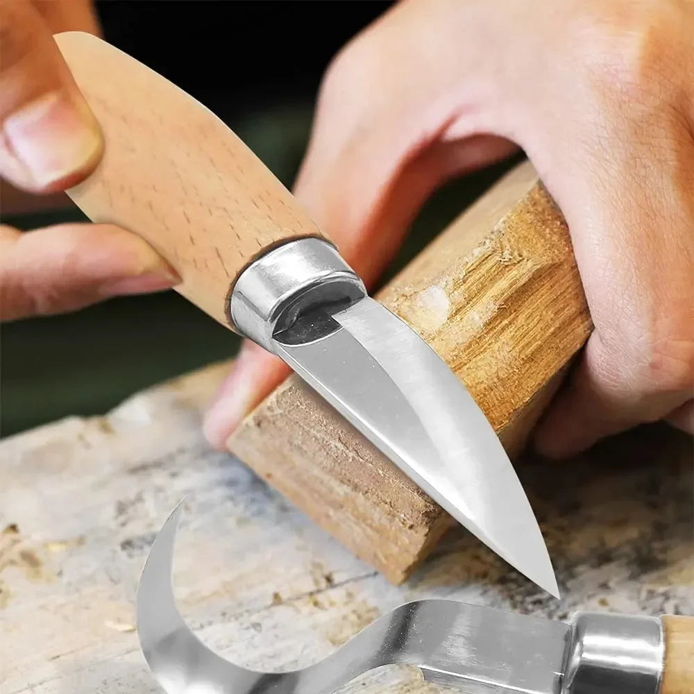 Hook Knife Wood Carving Tool – Ergonomic Spoon & Bowl Chisel Wood Carving Knife Richie's