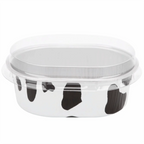 100pcs 68ml Oval Aluminum Foil Cheesecake Baking Cups Foil Baking Cups Richie's