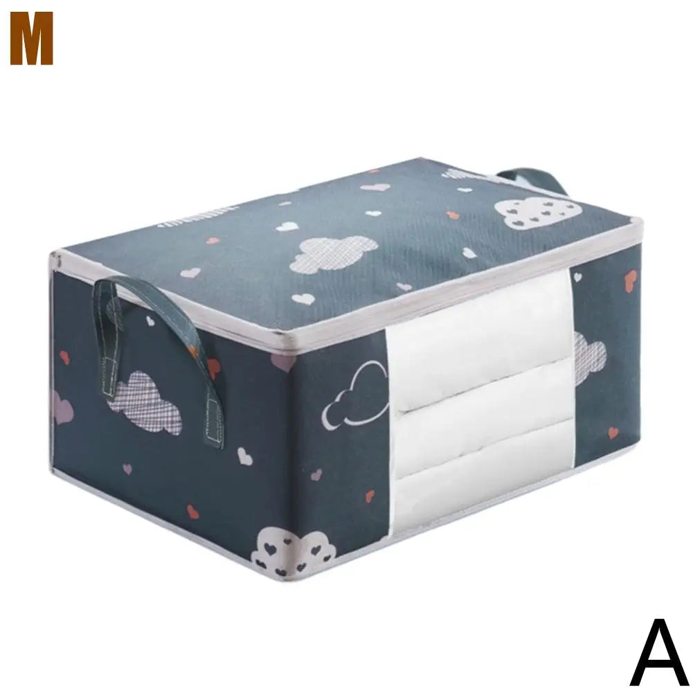 Quilt & Duvet Storage Bag – Moisture-Proof Closet Organizer Bedding Storage Bag Richie's navy blue-M