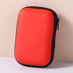 Portable EVA Travel Cable & Earphone Organizer Zipper Case Travel Cable Organizer Richie's Red