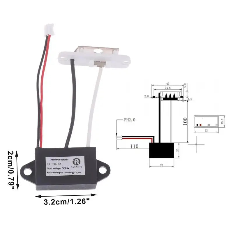 5V Ozone Generator Air Purifier Ionizer Deodorizer – Black Air Purifier Deodorizer Richie's Black