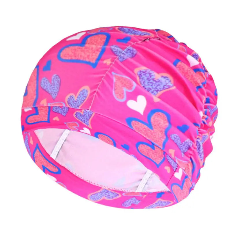 Women's Long Hair Swim Cap – Elastic Nylon Turban Bathing Cap Swim Cap Richie's 05