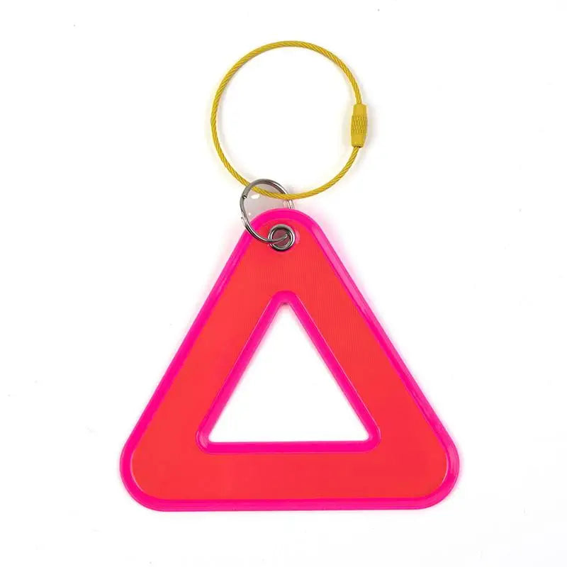 Reflective Triangle Safety Tag with Steel Ring – Bike & Outdoor Bicycle Safety Reflector Richie's C