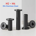 M2–M6 Black 304 Stainless Hex Socket Flat Head Cap Nuts Stainless Cap Nut Richie's 50mm M6-5pcs