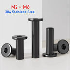 M2–M6 Black 304 Stainless Hex Socket Flat Head Cap Nuts Stainless Cap Nut Richie's 50mm M6-5pcs