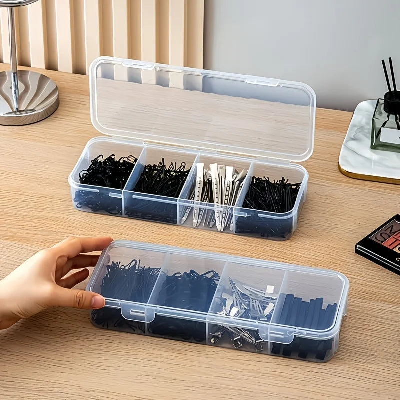 4-Compartment Transparent Jewelry & Hair Clips Storage Box Jewelry Storage Box Richie's