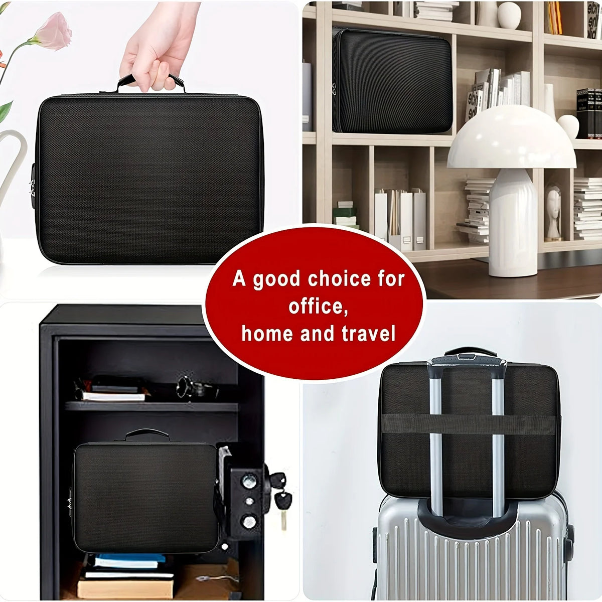 Fireproof Waterproof File Organizer Box with Combination Lock Document Storage Box Richie's