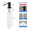 Kitchen Sink Soap Dispenser with Extension Tube Press Pump Soap Dispenser Richie's Black